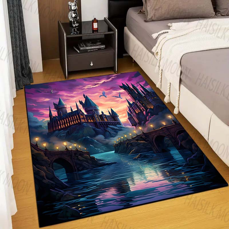 Commercial Printing Format - 1PC Castle Magic School Print Dywan